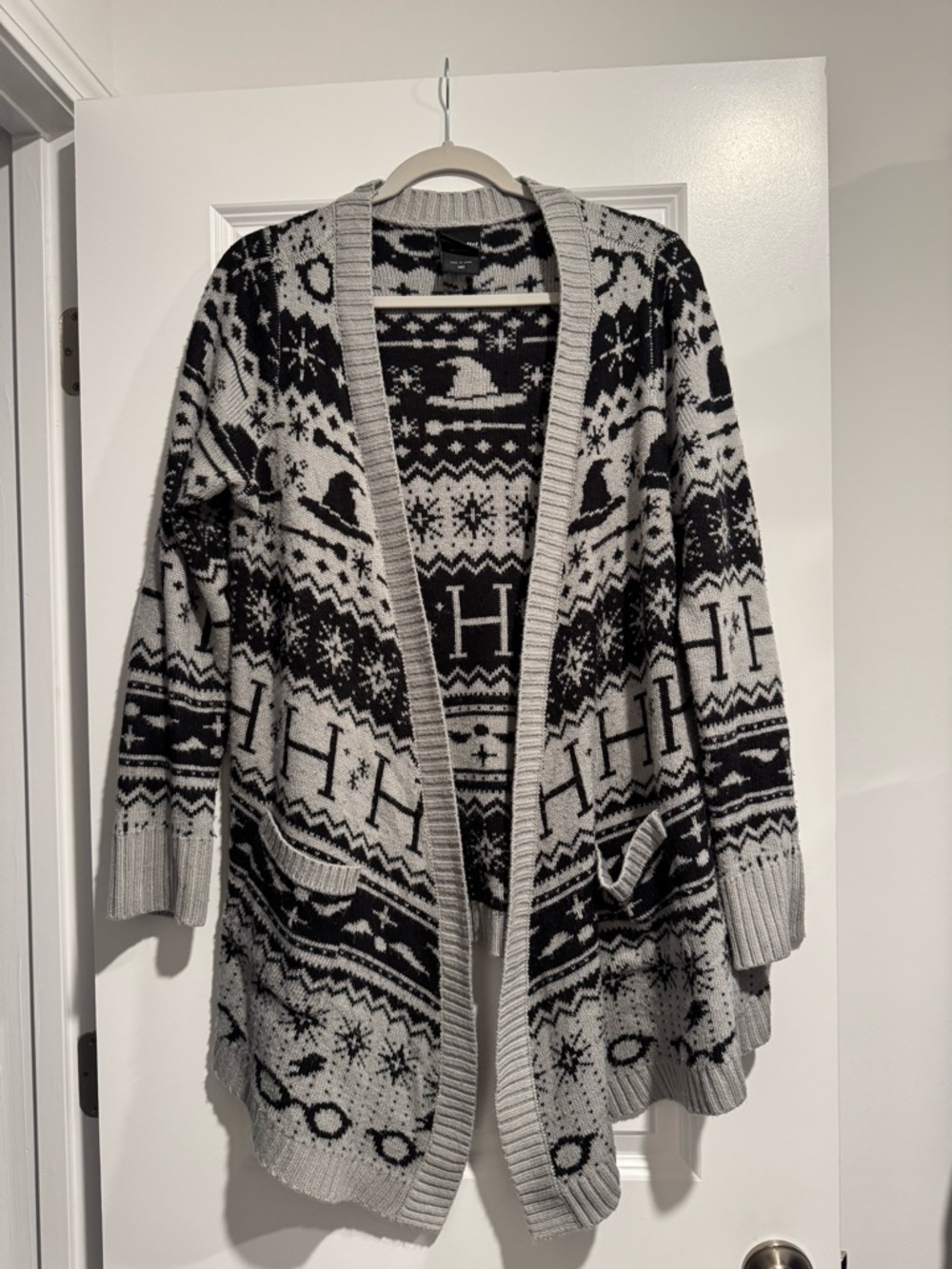 Harry Potter Fair Isle Acrylic Open Cardigan